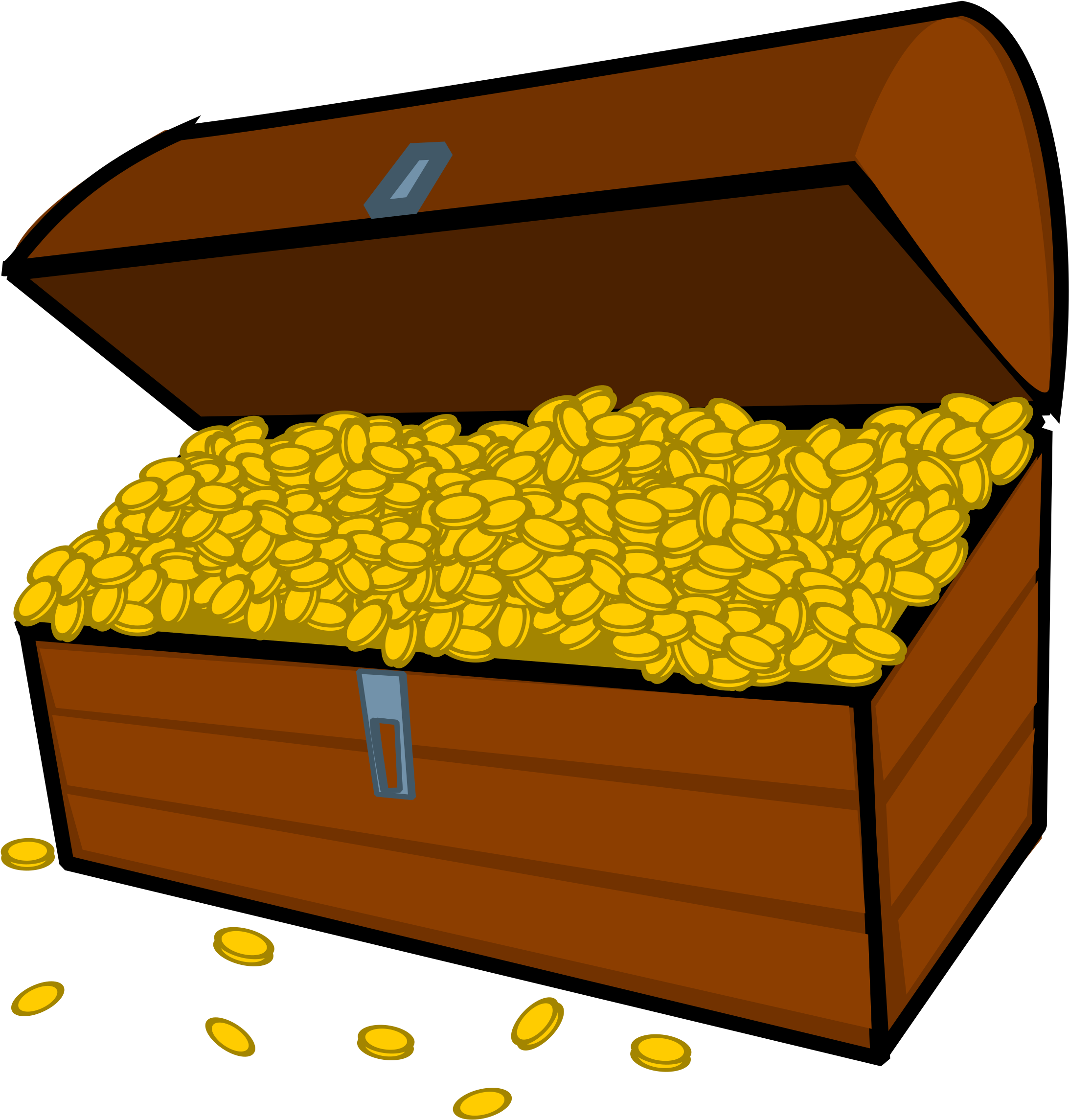 Gold Clip Art Download - Cartoon Treasure Chest Png, Transparent Png PNG with transparent background