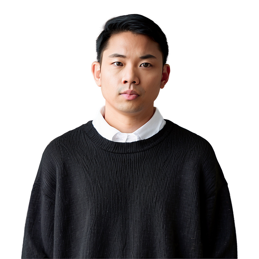 Oversized Black Sweater Png 12 Image