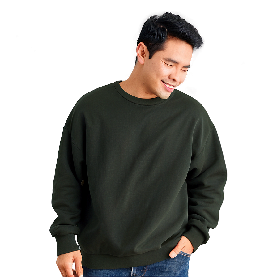 Oversized Crewneck Pullover Png 23