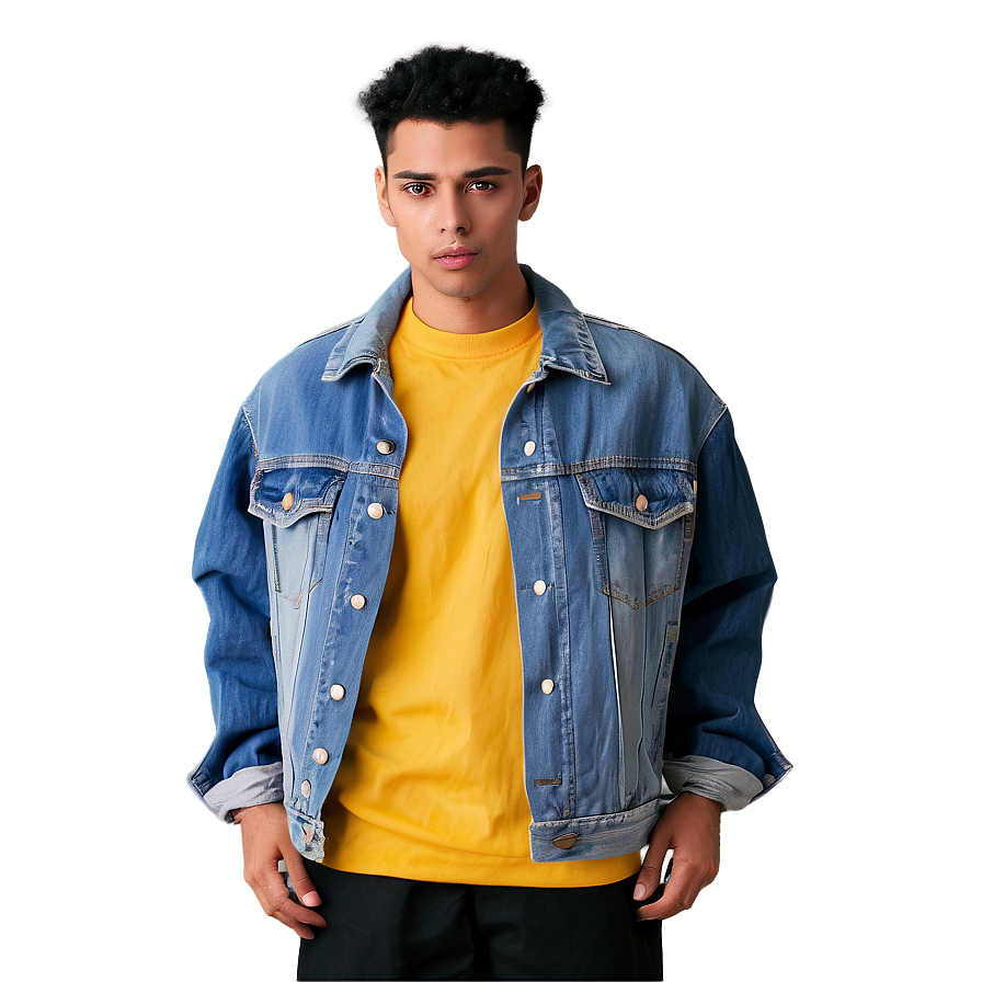 Oversized Denim Jacket Png Auk81