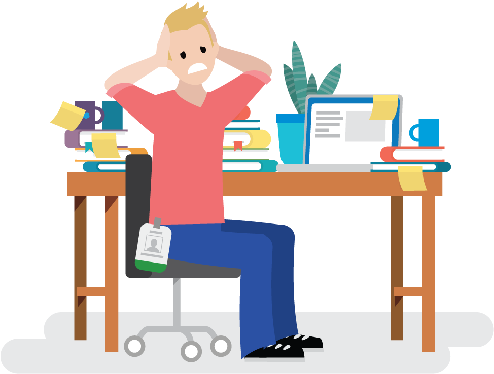 Salesforcelandian Feeling Stressed At Work - Feeling Stressed Clipart, HD Png Download PNG with transparent background