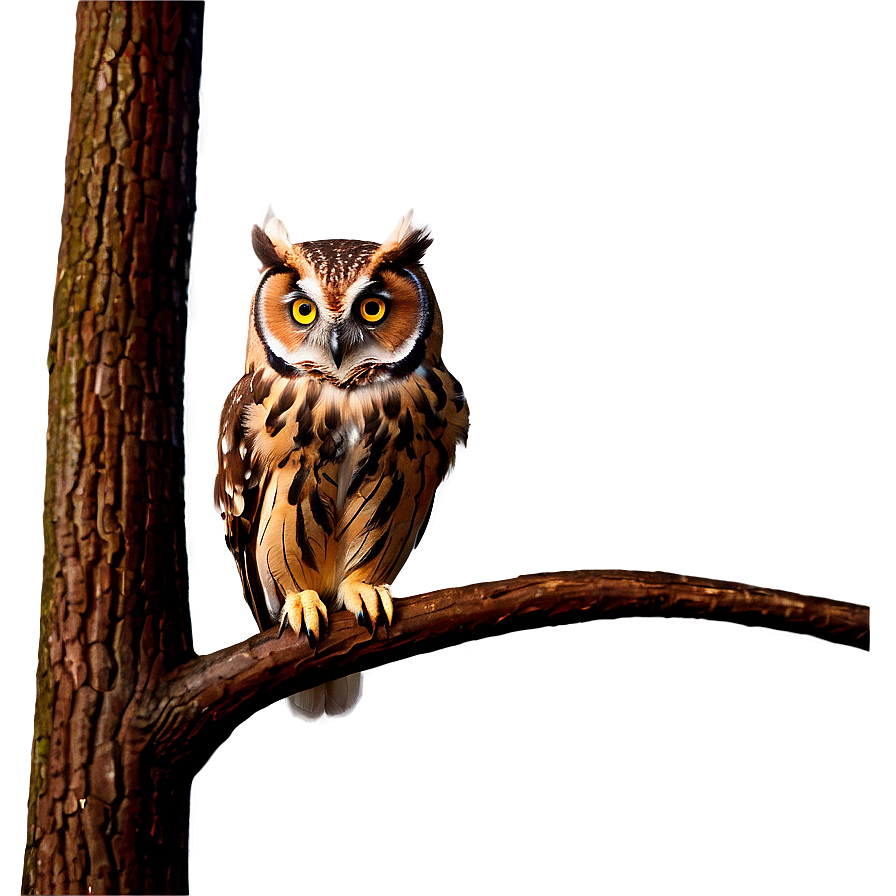 Owl On Branch Png 05062024