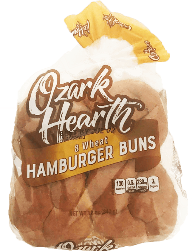 Ozark Hearth Wheat Hamburger Buns Package