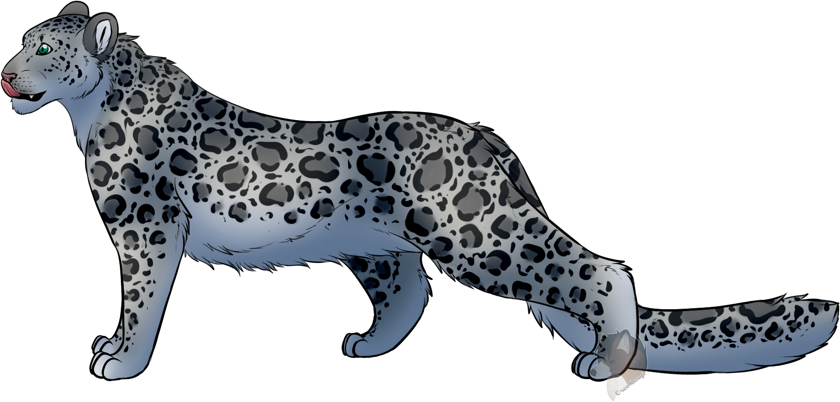 [p] Feral Snow Leopard - Feral Snow Leopard Art, HD Png Download PNG with transparent background