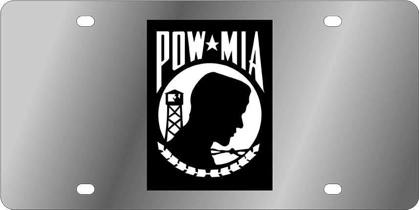 P O W M I A Flag License Plate