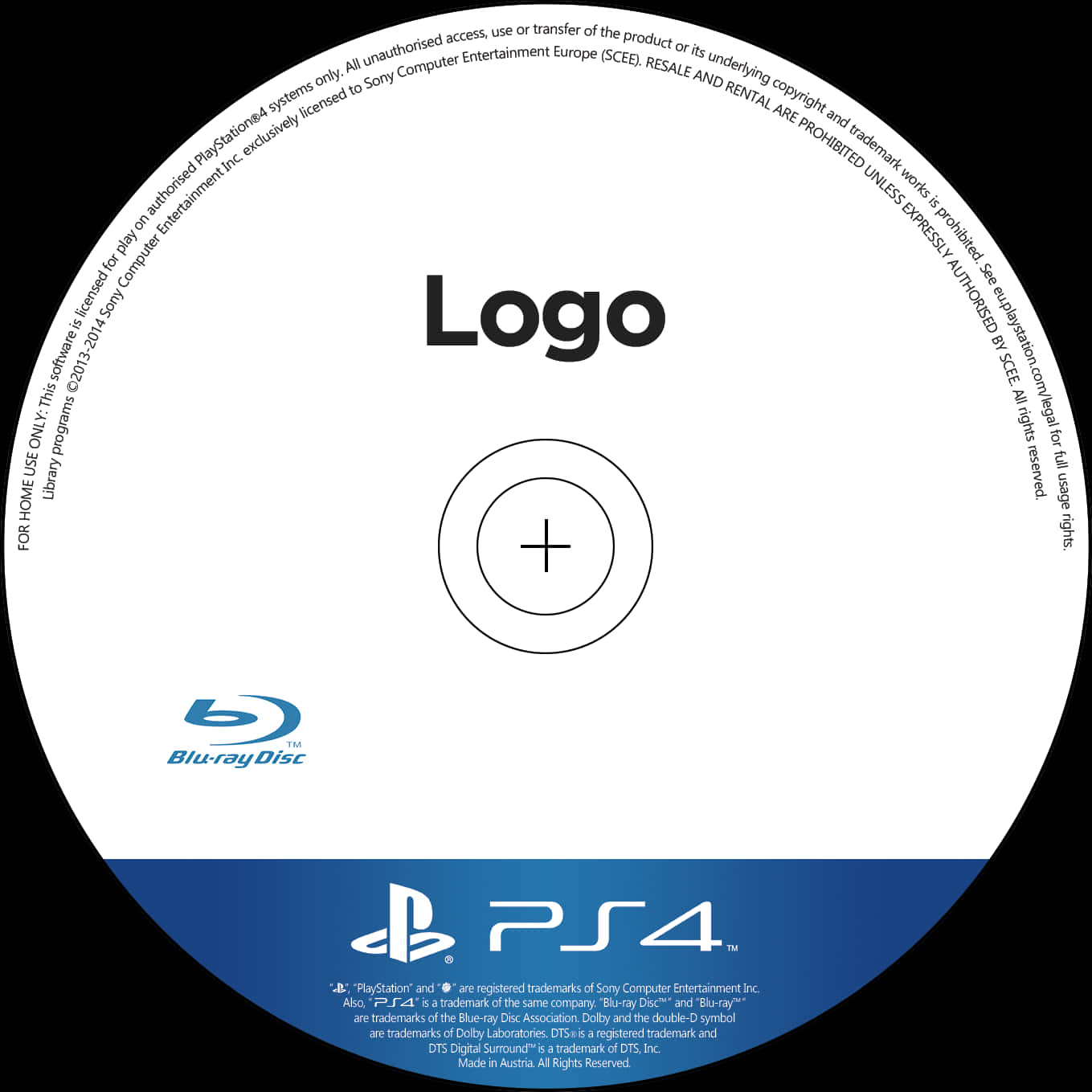 P S4 Bluray Disc Mockup