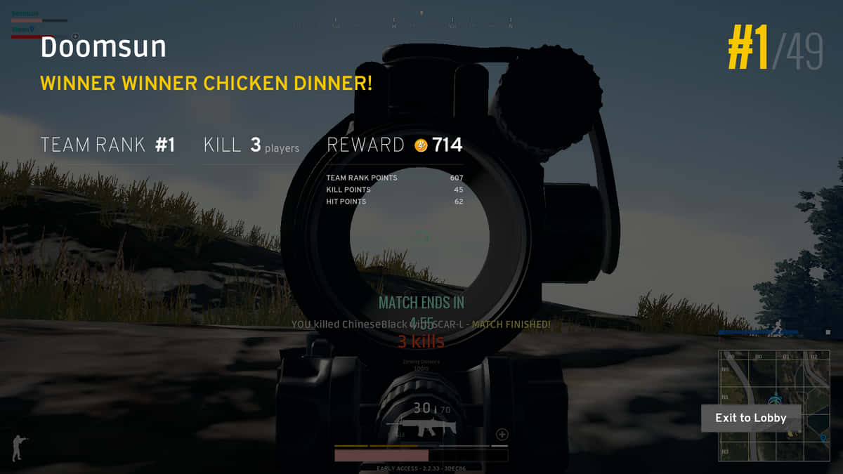 P U B G Victory Screenwith Rewardsand Kills PNG with transparent background