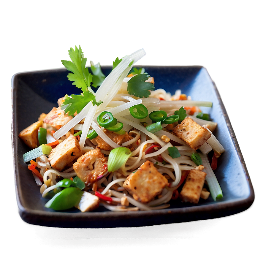 Pad Thai With Crispy Tofu Png Oyd