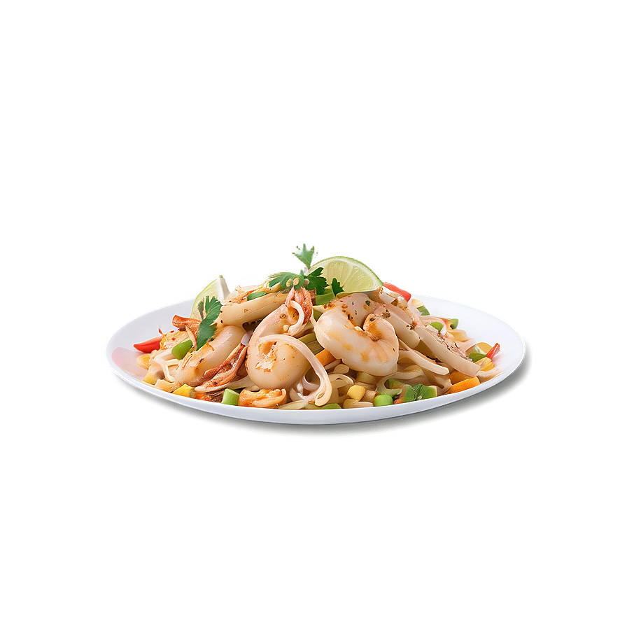 Pad Thai With Squid Png Axf37