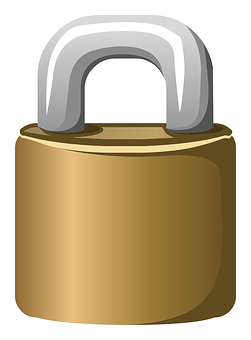 Padlock Vector Illustration PNG with transparent background