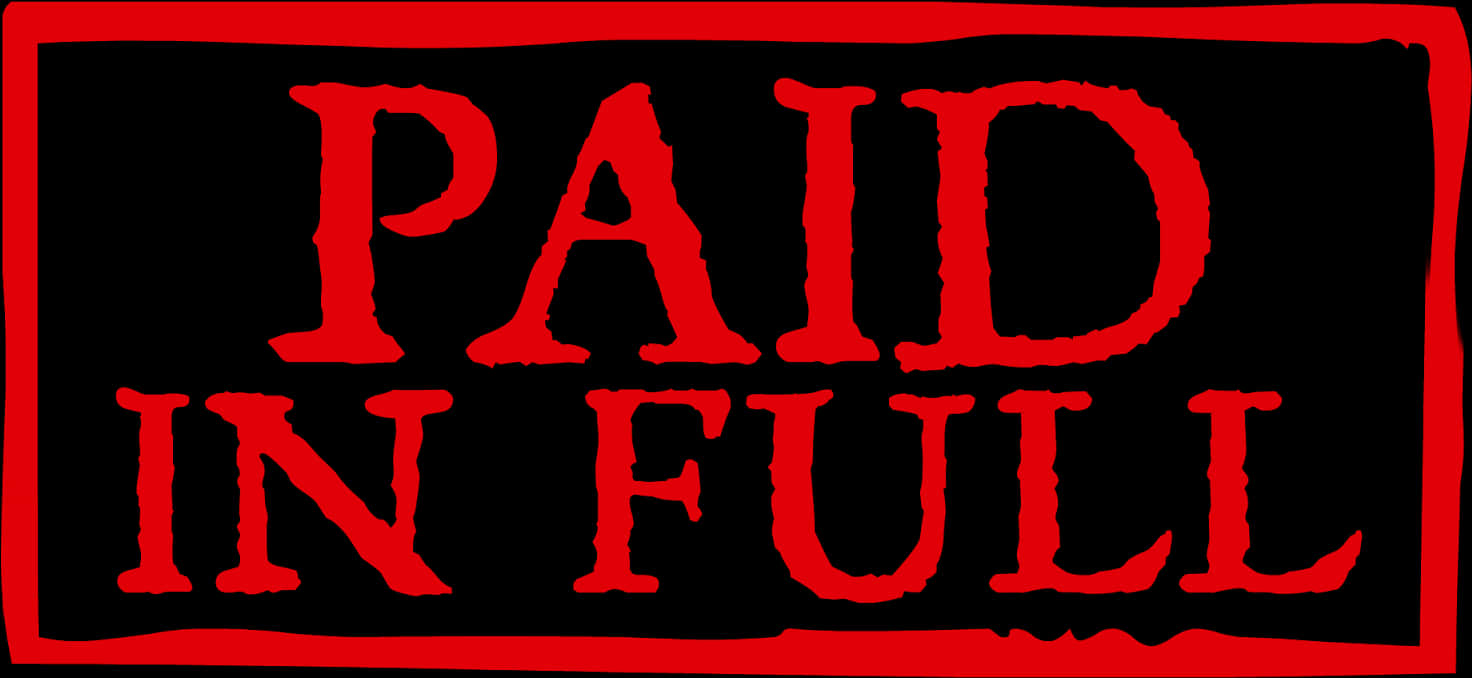 Paid In Full Stamp PNG with transparent background