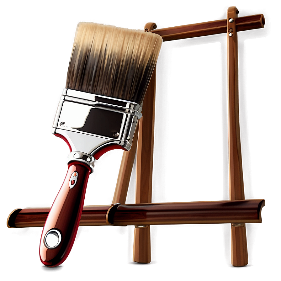 Paint Brush And Easel Png Igi