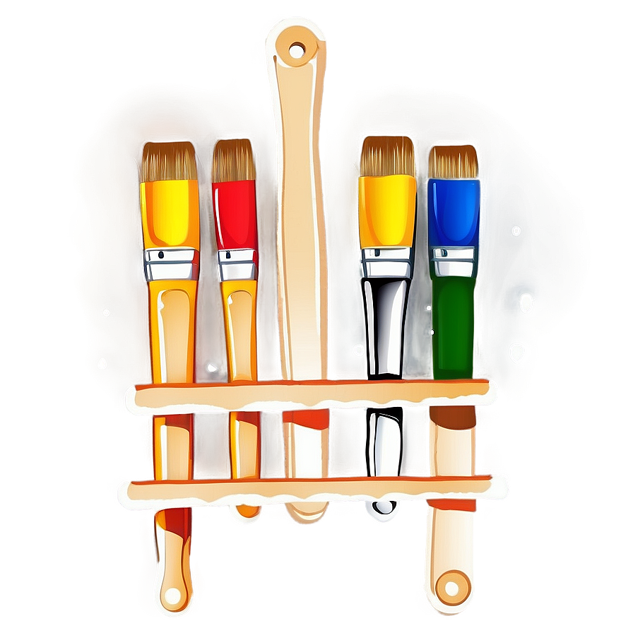 Paint Brush And Easel Png Ymc74