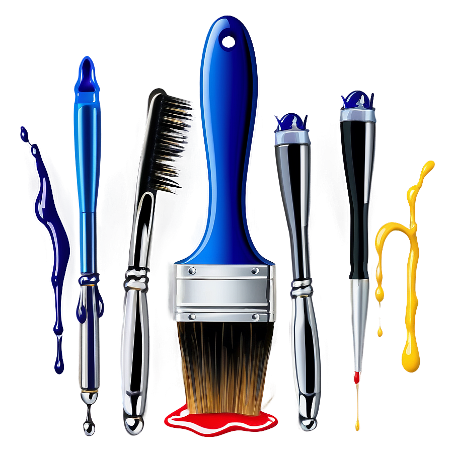 Paint Brush With Drip Png Gbm90