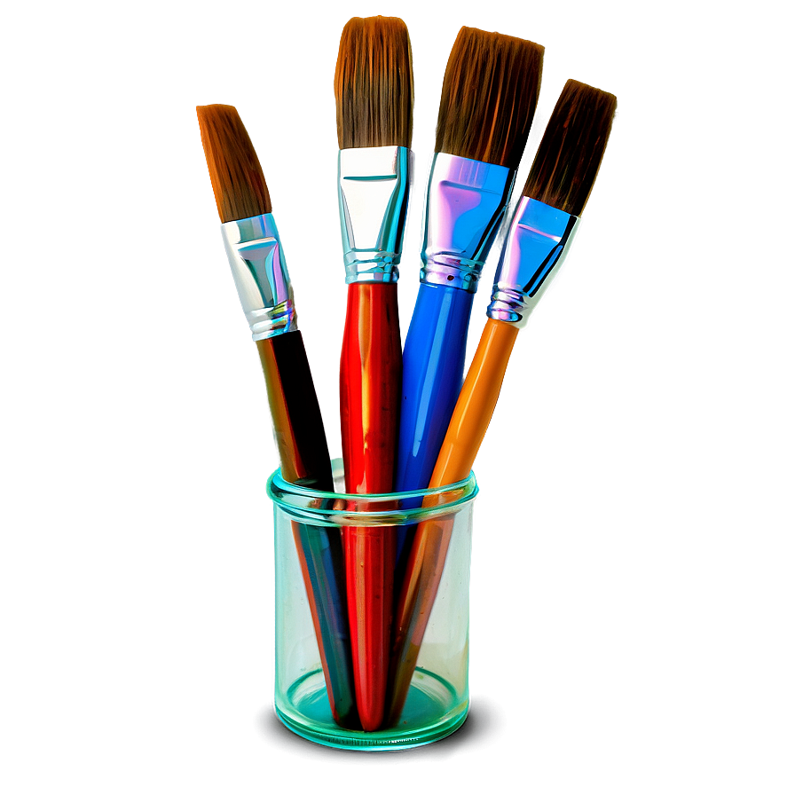 Paint Brushes In Jar Png 45