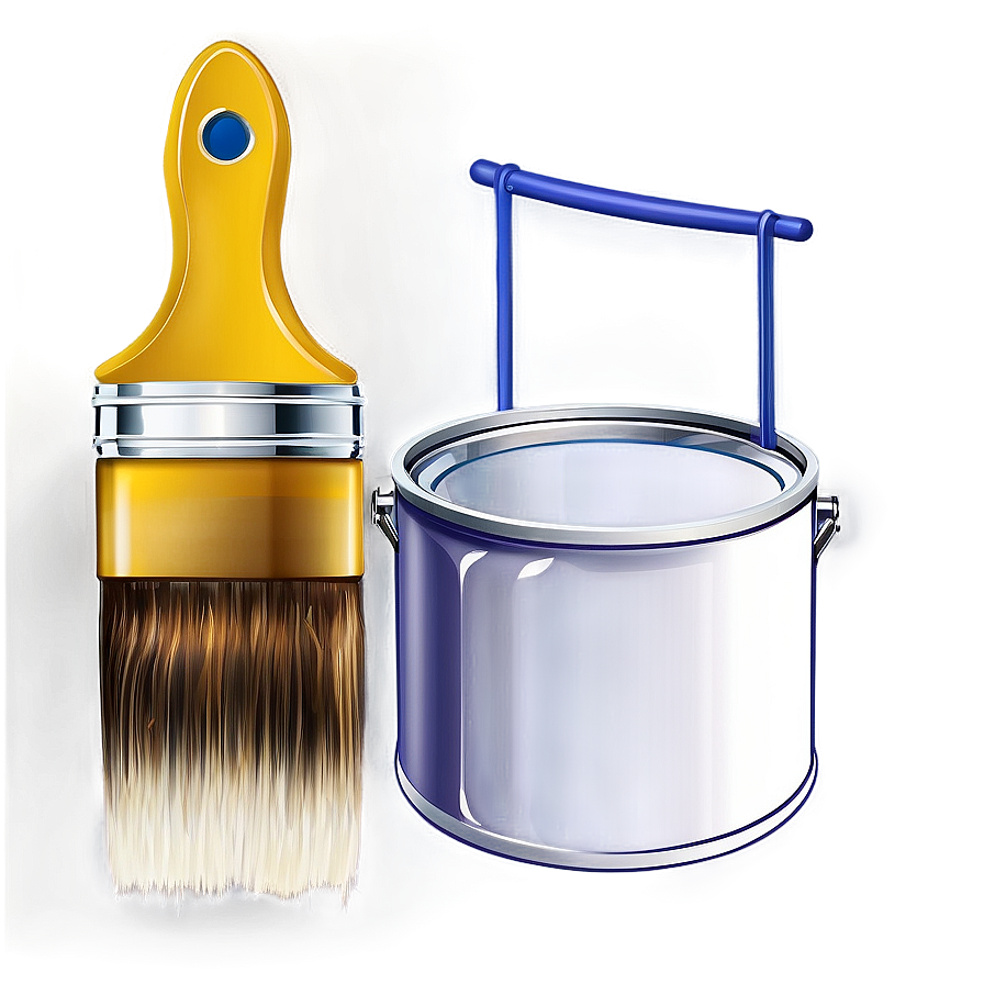 Paint Can And Brush Png Pua55