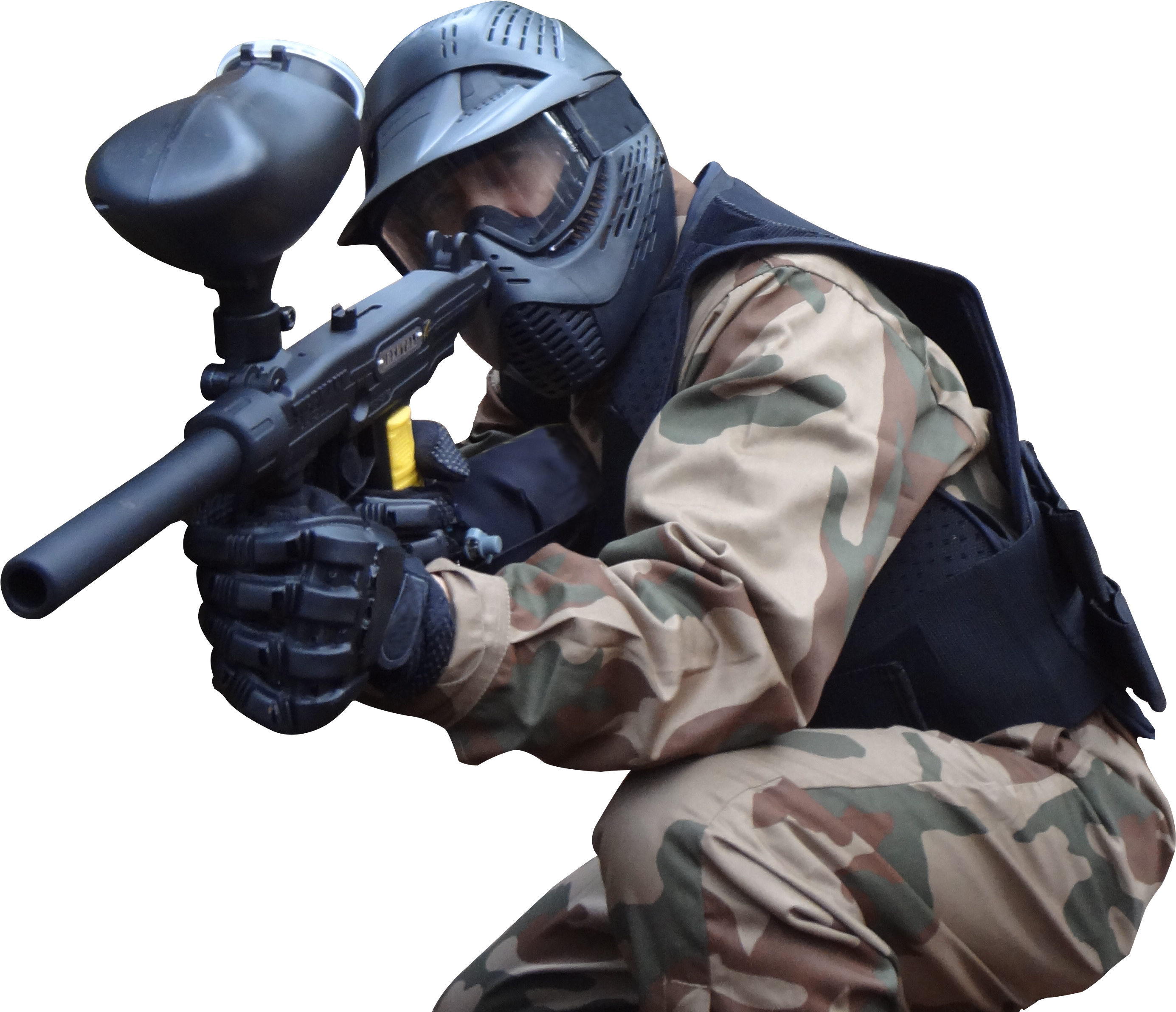 Man In Action - Paintballing Png, Transparent Png PNG with transparent background