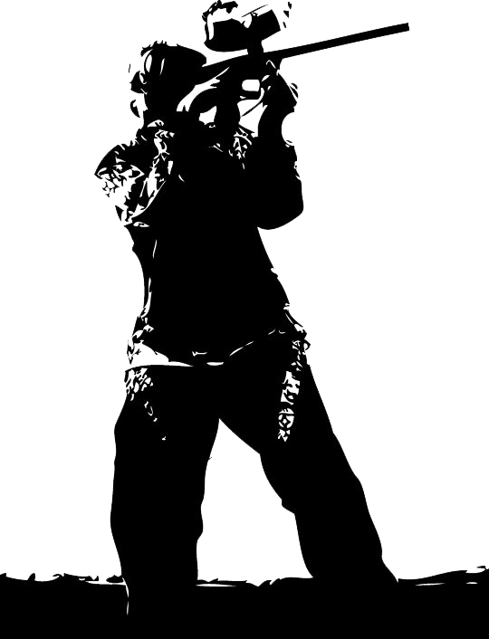 Paintball Guns Airsoft - Paintball Player Black And White, HD Png Download PNG with transparent background