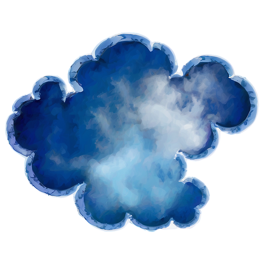 Painted Blue Clouds Png Kxi48