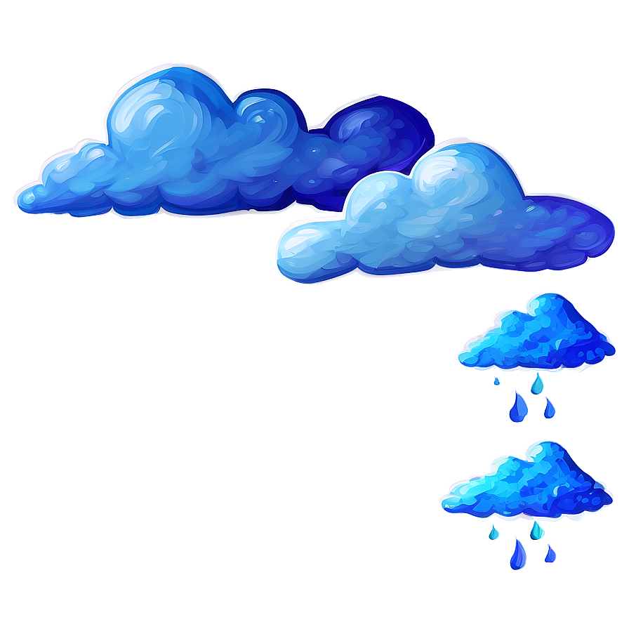 Painted Blue Clouds Png Yiy