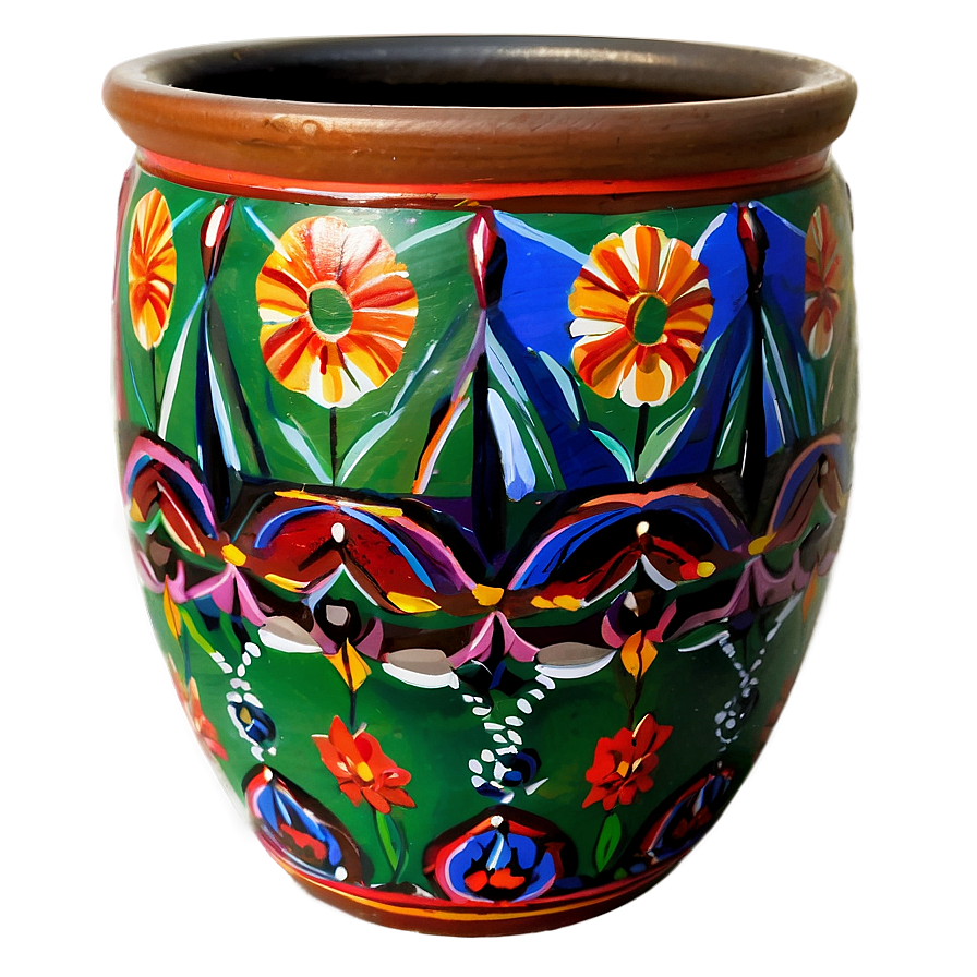 Painted Pot Png 16