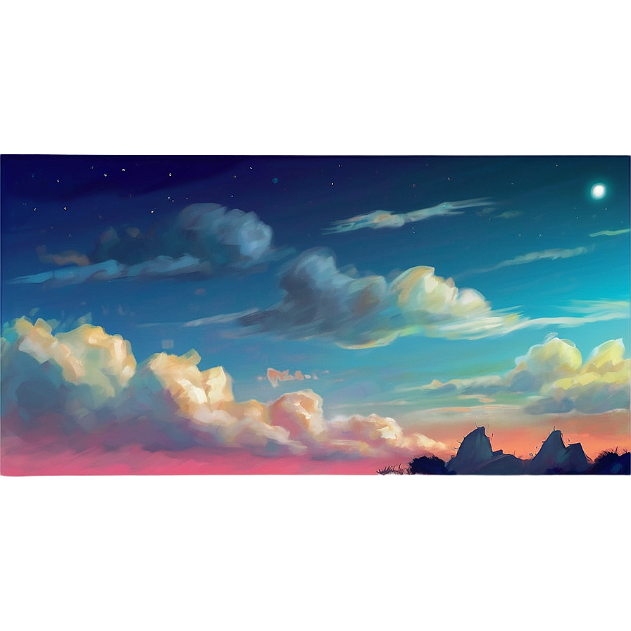 Painted Sky Scene Png Ofe