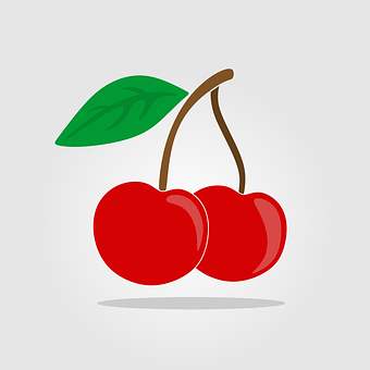Pairof Cherries Graphic PNG with transparent background