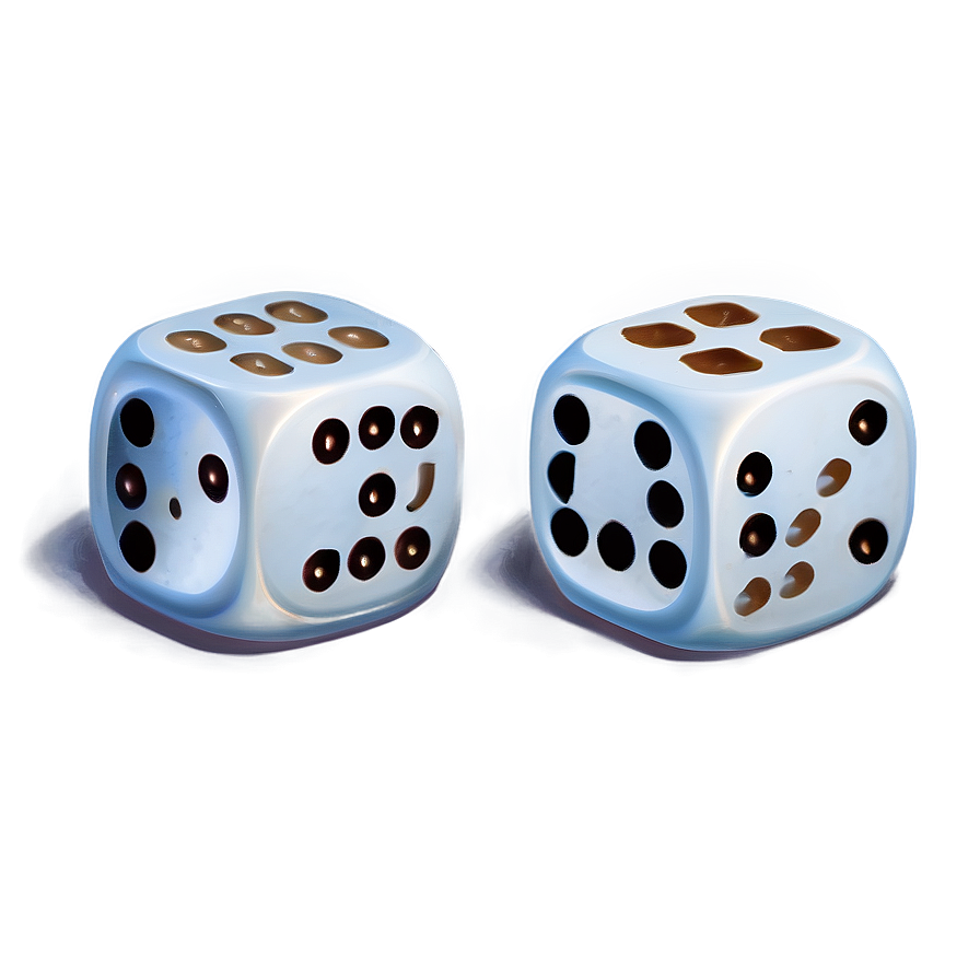 Pairof Dice Blue Background