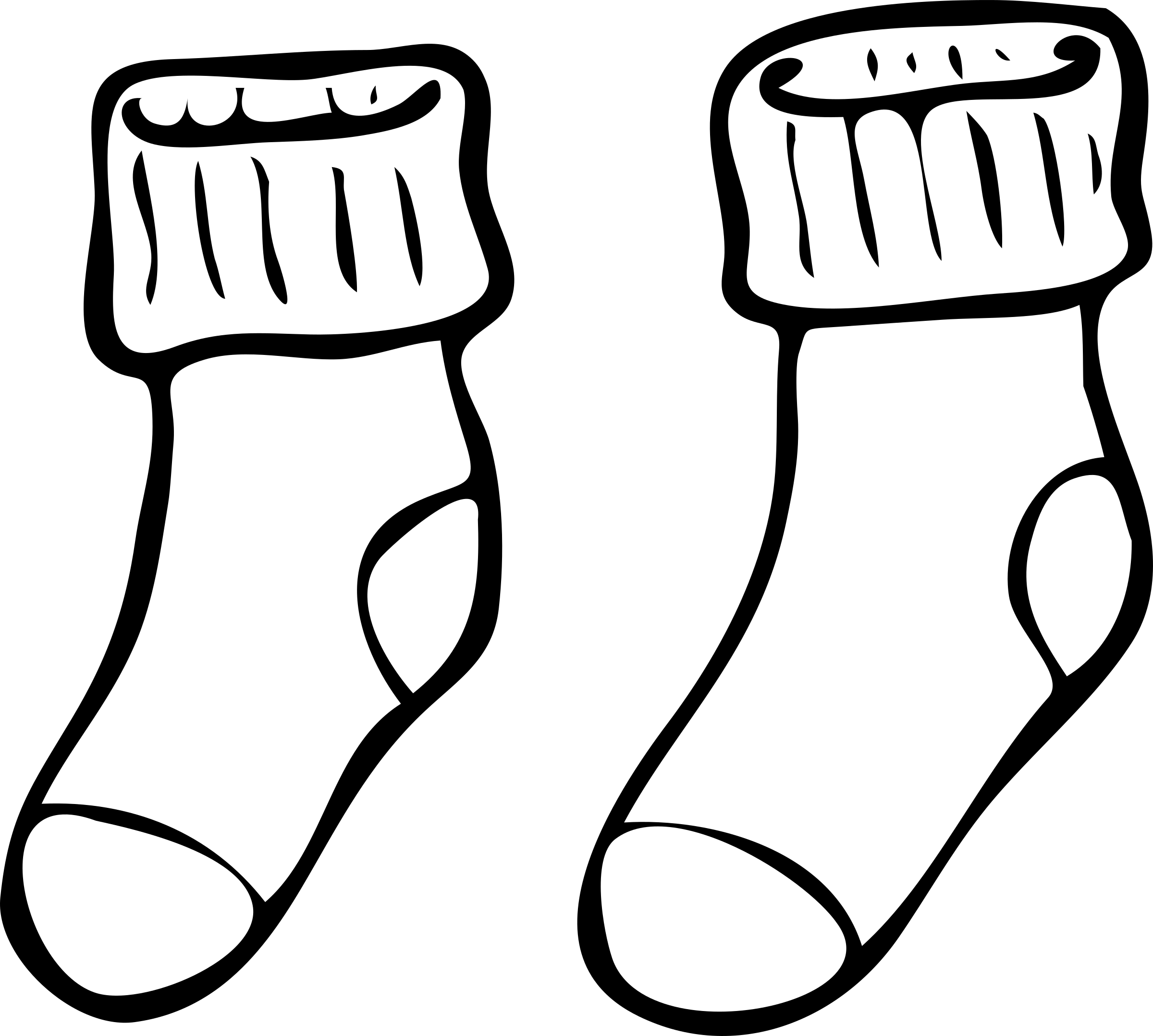 Pairof White Socks Illustration