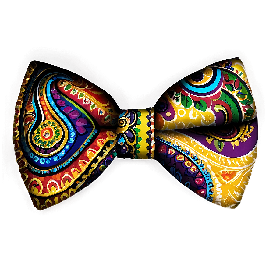 Paisley Bow Tie Png Rel