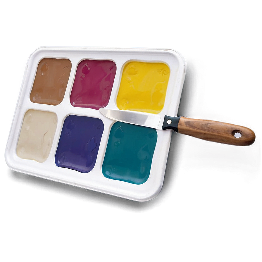 Palette With Mixing Knife Png Dlc82