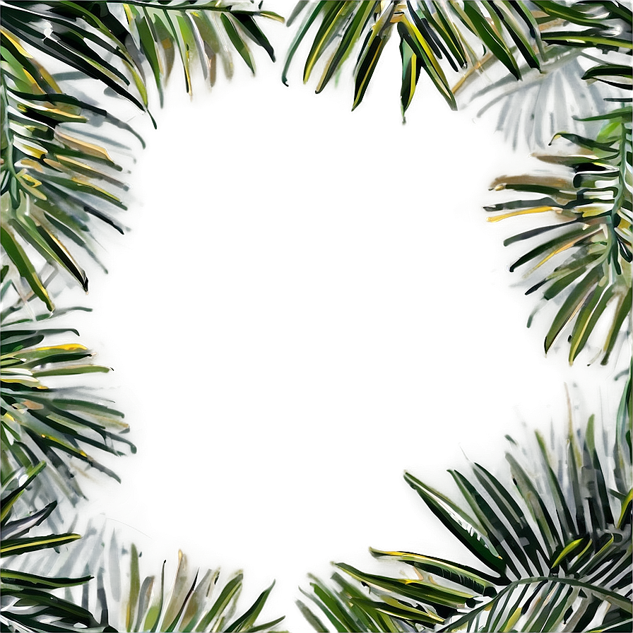 Palm Leaves Border Png Mpf42