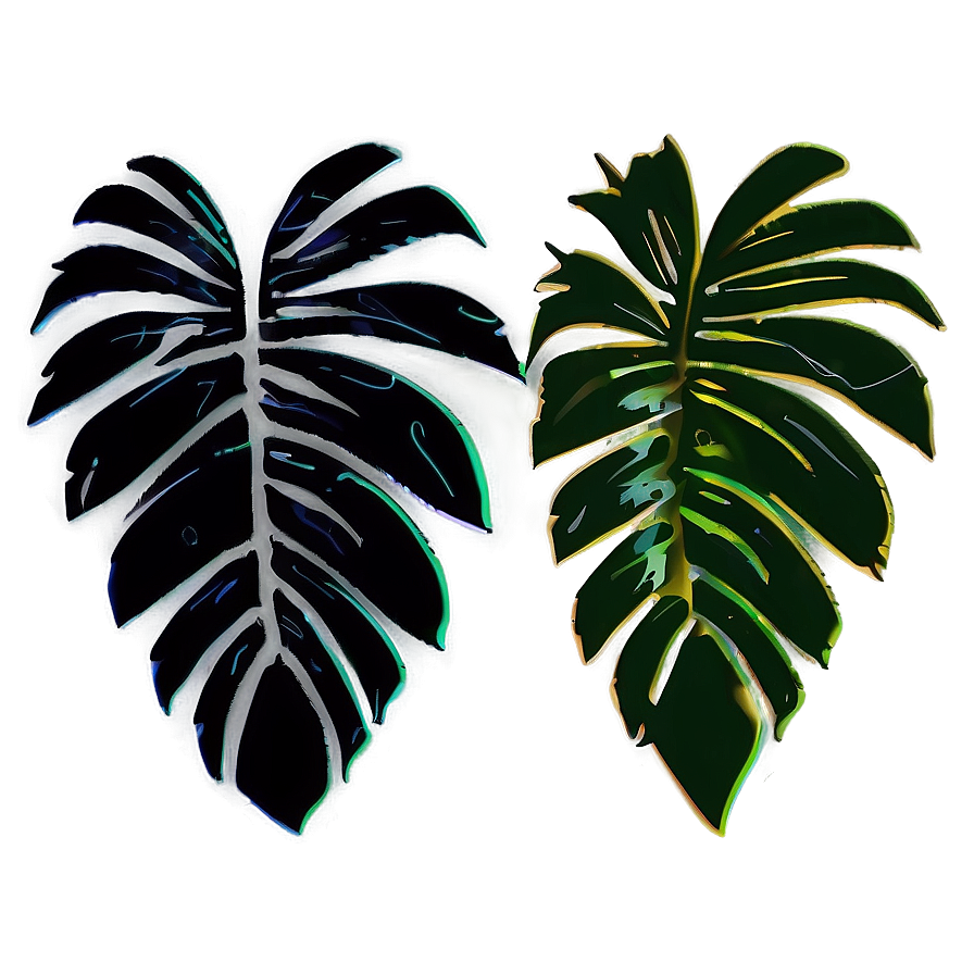 Palm Leaves Silhouette PNG rxv PNG with transparent background