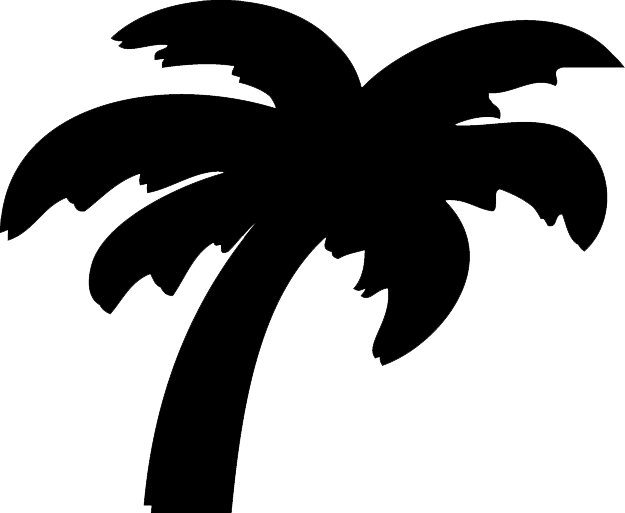Palm Silhouette Graphic PNG with transparent background
