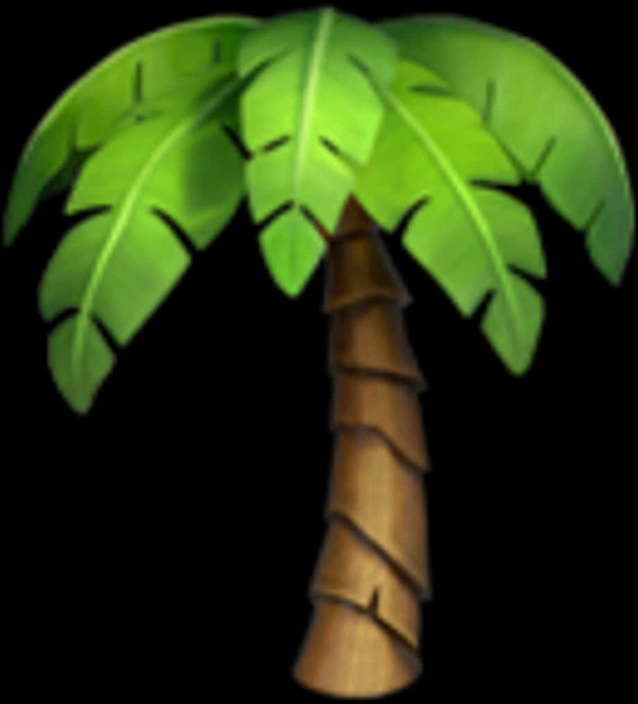 Palm_ Tree_ Emoji PNG with transparent background