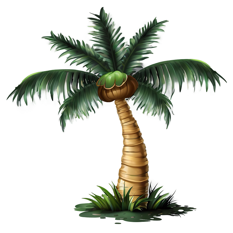 Palm Tree Illustration Png 04292024