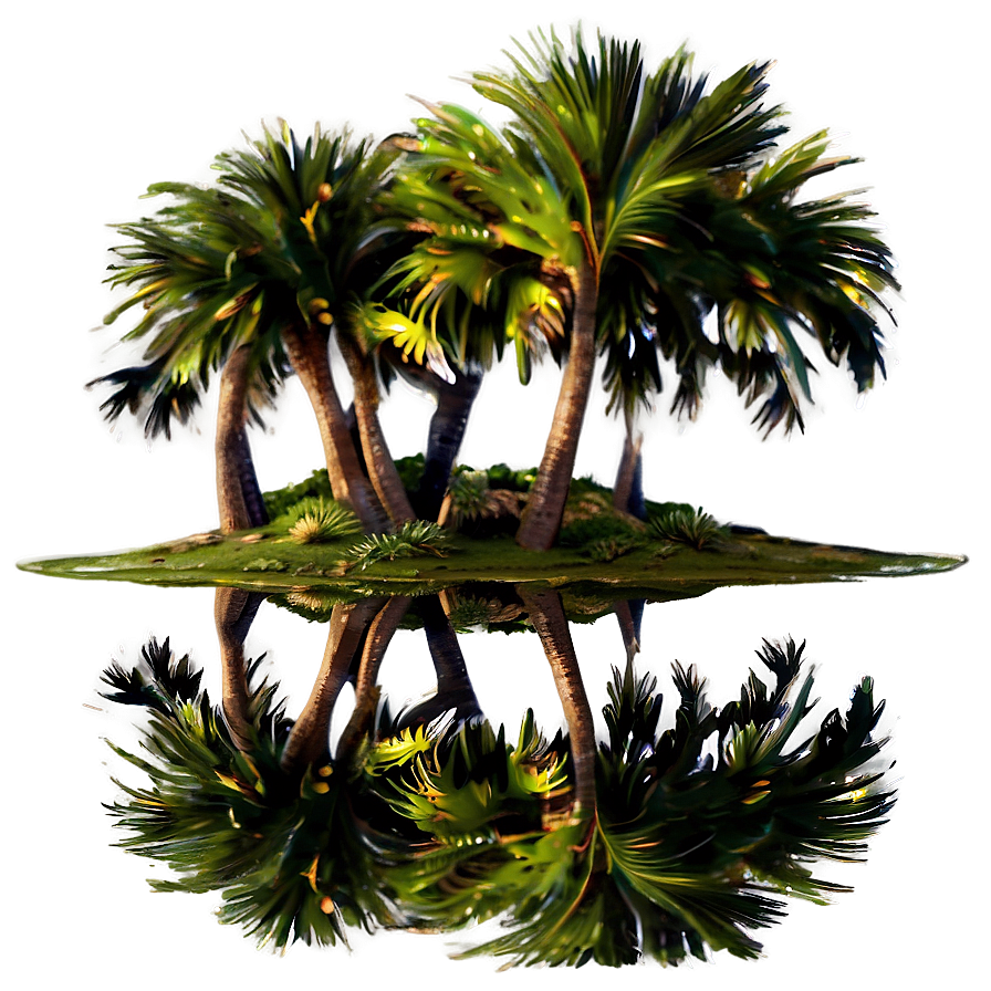 Palm Tree Reflection Png 04292024