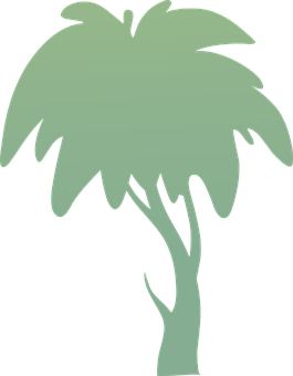 Palm Tree Silhouette PNG with transparent background