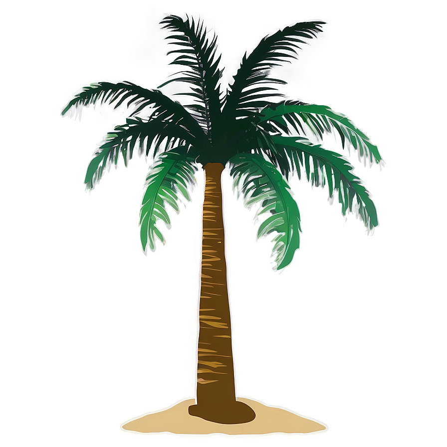 Palm Tree Silhouette On Beach Png Uml