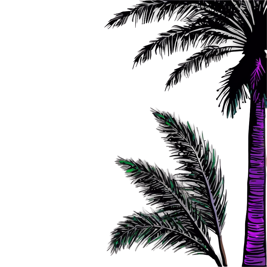 Palm Tree Silhouette PNG 04292024 PNG with transparent background