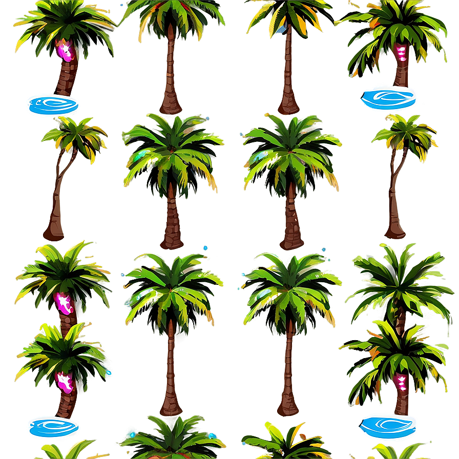 Palm Trees And Ocean Png Tdv