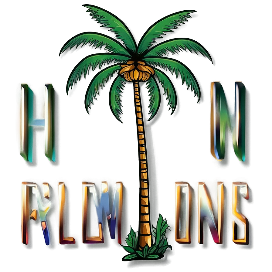 Palm Trees Line Art Png 99