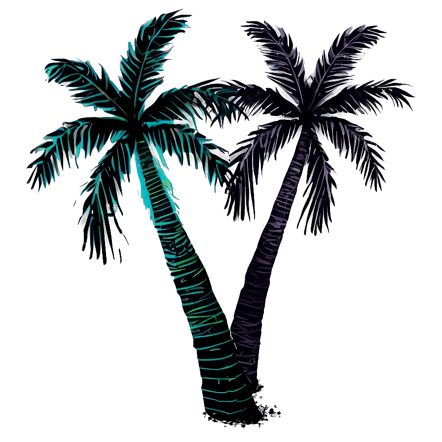 Palm Trees Silhouette PNG lvo36 PNG with transparent background