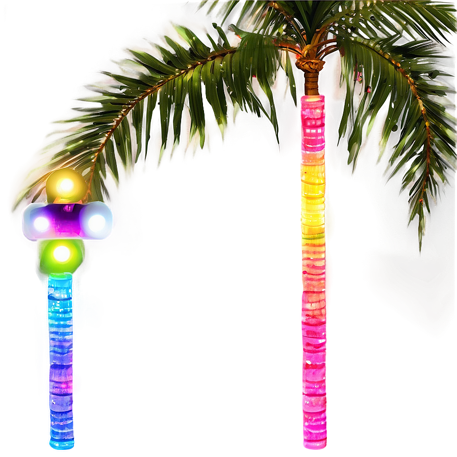 Palm Trees With Christmas Lights Png 82