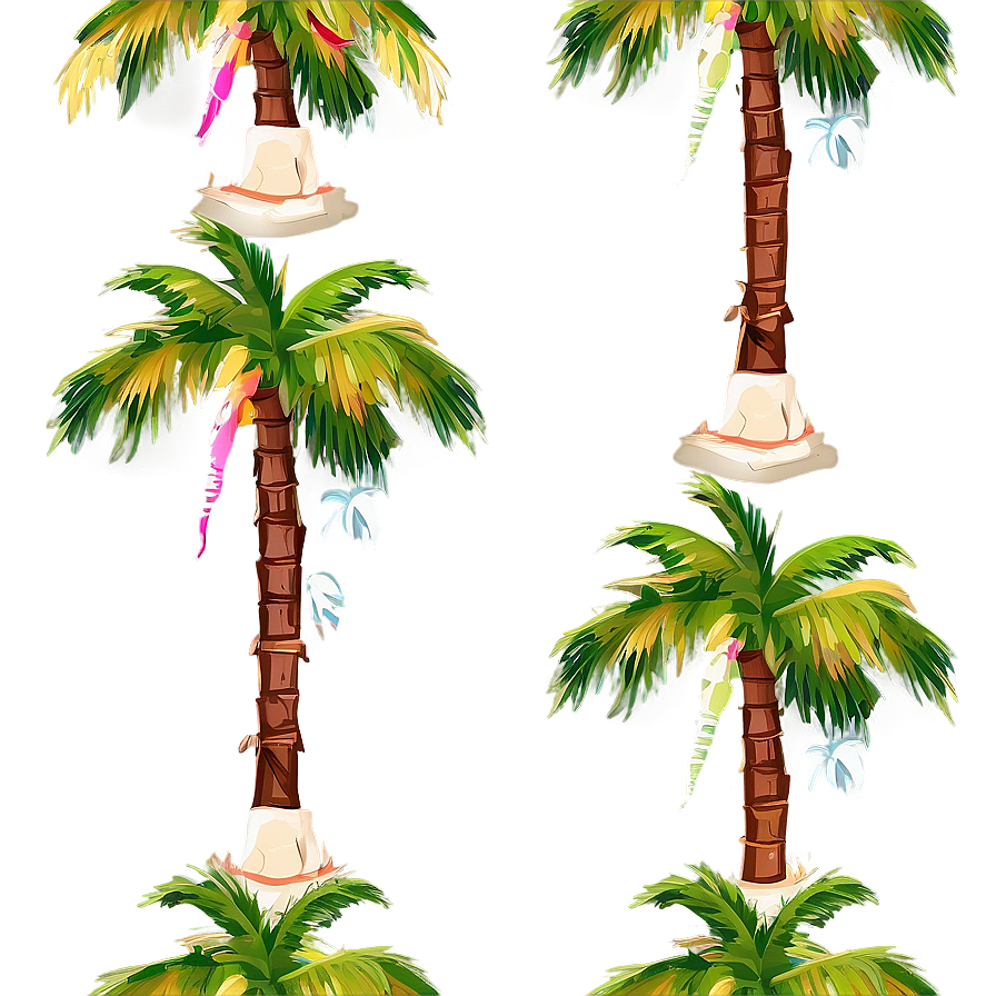 Palm Trees With Coconuts Png Qxm9