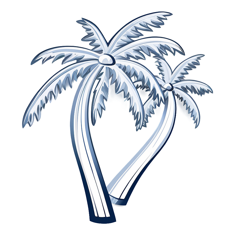 Palm Trees With Snow Png 05042024