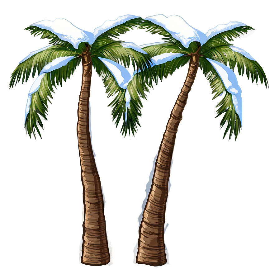 Palm Trees With Snow Png 88