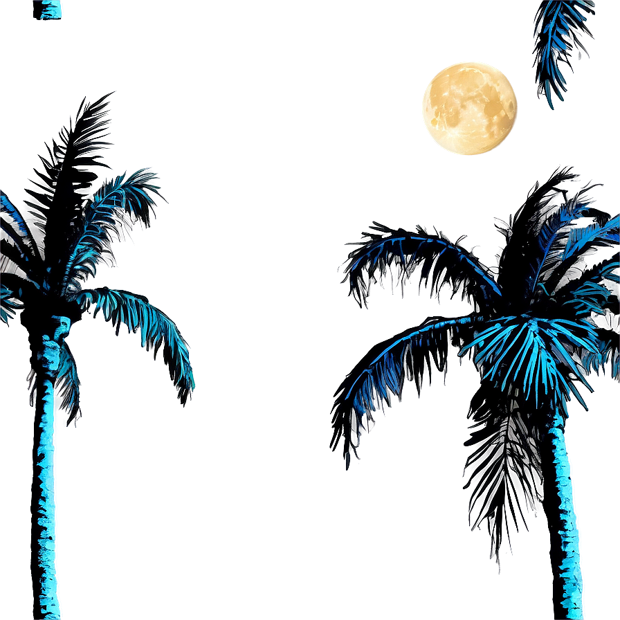 Palms Under Moonlight Png 52