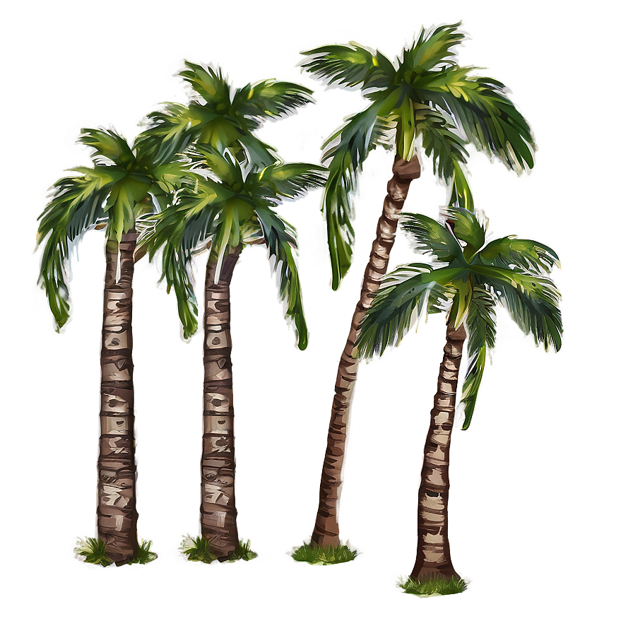 Palms With Birds Png 94