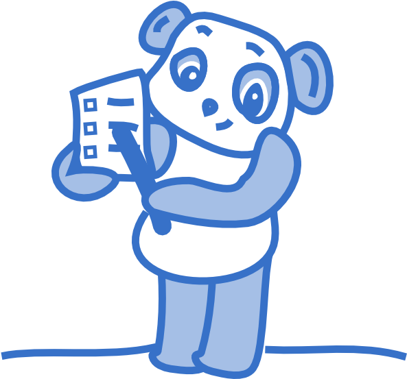 Panda Checklist Vector PNG with transparent background